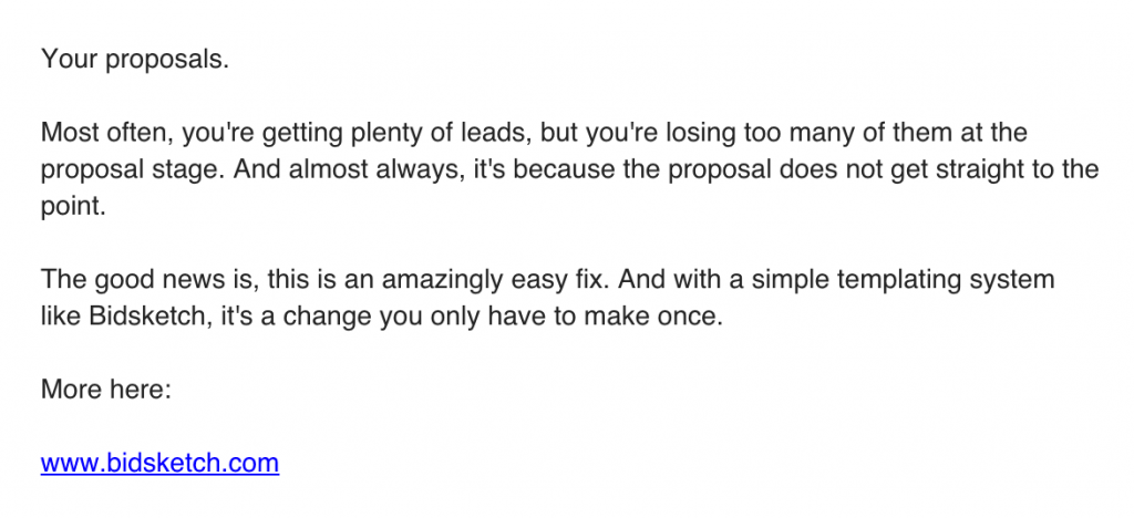 The end of Reuben's Bidsketch email