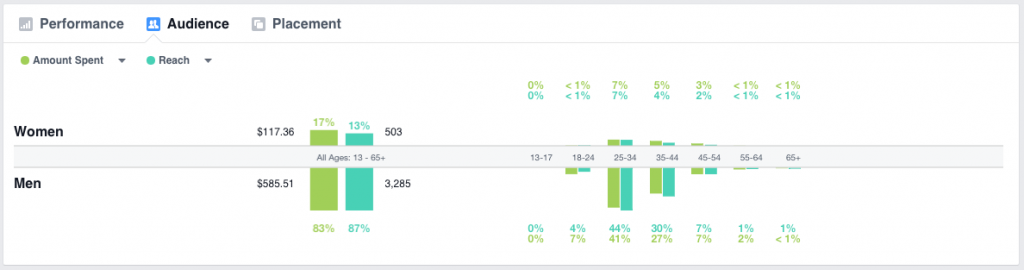 Facebook Ads' demographics